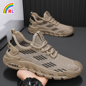 Korean Fashion mens casual sports shoes mesh breathable running shoes