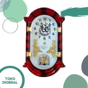 Jam Dinding nuansa Islam Bunyi Melodi dan rotary berputar