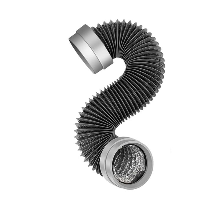4 Inch X 5 FT Flexible Aluminum Dryer Vent Hose – Crush-Proof, Heat Resistant Duct For Tight Spaces, Universal Fit