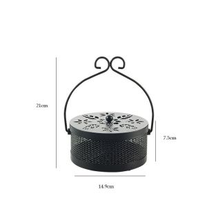 [selected]Portable iron metal mosquito coil holder indoor and outdoor long-lasting coil incense burner