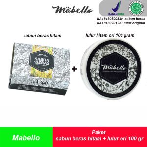 paket sabun beras hitam dan lulur hitam original 100 gr bedda lotong mabelo beda lotong beda lotong BPOM
