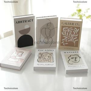 [COD] Technicolore กล่องใส่หนังสือปลอมสุดหรูสำหรับตกแต่งบ้านสไตล์ปารีสของตกแต่งบ้านเครื่องตกแต่งบ้านโต๊ะกาแฟเครื่องประดับห้องนอน