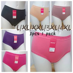 Ladies Panties cotton Underwear Womens seluar dalam wanita 5105 | L-4XL  (3pcs=1Set) IRENE