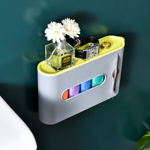 Home housekeeper wall hanging kitchen garbage bag storage rack bathroom plastic bag storage box Paper dispensers Holder Box