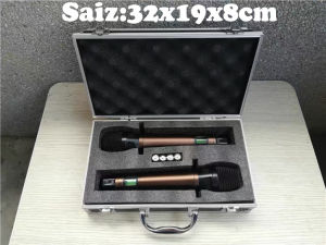 8/4/2-Slot Wireless Microphone Plywood Carrying Case (no include microphone)