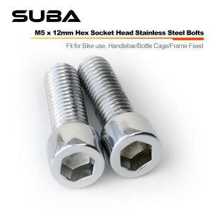 SUBA Bottle Cage Bolts M5 x 12mm Hex Socket Head Stainless Steel Bolts - Baut Tempat Minum Sepeda