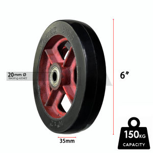 Pushcart Solid Rubber Wheel 6/ 8/10/12 Inches Heavy Duty For Cart Set Push Cart Wheels