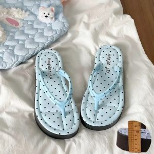 [Free Shipping] Thick-Soled Flip-Flops For Women Summer New Style Cartoon Cute Polka Dot Lightweight Non-Slip Beach Sandals For Women