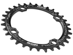 Deckas 104BCD Oval Narrow Wide Chainring MTB Mountain Bicycle 32T 34T 36T 38T Crown Crankset Single Tooth Plate Parts 104 BCD