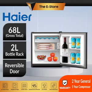 Haier 1 Door Series Mini Bar 68L | HR-68H HR68H (Mini Fridge Mini Refrigerator Peti Ais Peti Sejuk Kecil Mini Bar Satu Pintu Peti Sejuk Murah & Berkualiti One Door Refrigerator 迷你冰箱)