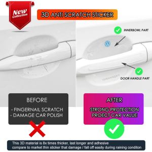 [4pc] PERODUA ARUZ Car Door Handle Inner Bowl Transparent Anti Scratch Collision Sticker Accessories Body Kit Accessories Bodykit Gear Up Aksesori Kereta 2022 Car Accessories 2021 2020 2019 2018