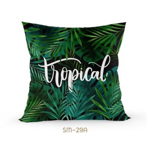 หมอนอิง TROPICAL 4 ลาย ราคาโปรโมชั่น หมอนอิงโซฟา พิมพ์ลายสวย ผ้าไมโคร บรรจุใยสังเคราะห์เกรดA มีโรงงานผลิตเองมาตรฐานสากล