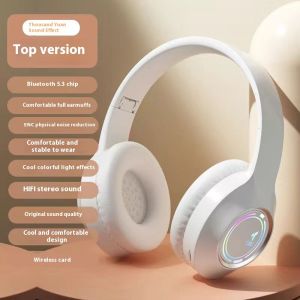 หูฟังบลูทูธ М3 หูฟังพับได้ แสงสว่าง การ์ดแทรก เสียงสเตอริโอ อายุการใช้งานแบตเตอรี่ยาวนาน อีสปอร์ต ความหน่วงต่ำ