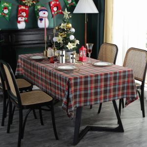 Table Cloth Cotton Linen Fabric Rectangle Table or Square Table Clothes NO Waterproof Table Cloth Nordic Stylish Decoration For Living Room Kitchen Dining