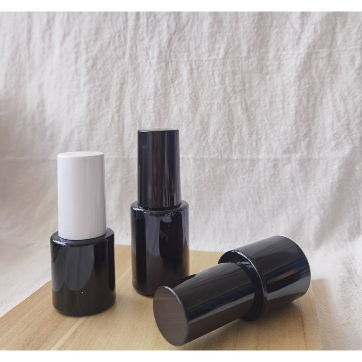 NEW!!! ROUND GLASS BOTTLE BLACK WITH WHITE OR BLACK PUMP/SPRAY | Lazada