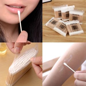 🌟 Tăm bông thân gỗ bịch 100 que tăm bông ráy tai thân thiện với môi trường FAVOURIE