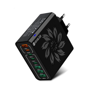 High Speeded USB Charger Adapter 8 Port Intelligent Power Delivery For Simultaneous Smartphones Tablets Multiple Devices