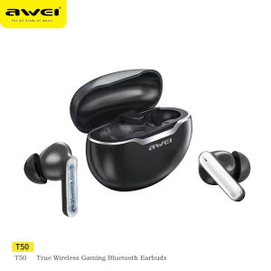 Awei T50 TWS ENC Wireless Earphone Sport Bluetooth Earbuds DNS call noise reduction speaker With Mic Bluetooth 5.3 Headphones Headset fone bluetooth Type-C Fast Charging
