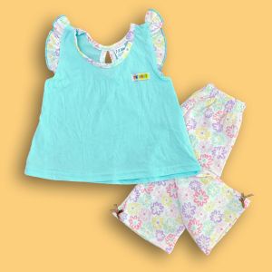 ชุดเด็กผู้หญิง เสื้อ + กางเกงขายาวมีโบว์ ไซส์ 3T (2 - 3 ปี / 11-14กก.)