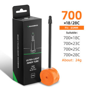 ROCKBROS Bicycle Inner Tube 700c Presta Schrader Valve Road Bike TPU Lightweight 700*18C/23C/25C/28C/30C/32C Inner Tube