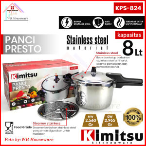 KIMITSU panci Presto stainless 4 liter premium quality / pressure cooker / pelunak daging