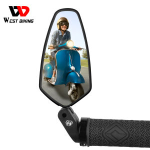 WEST BIKING Road mtb bicycle 360 MTB หมุนได้จักรยานเสือหมอบ Handlebar กระจกช่วงกว้างการขี่จักรยานเพื่อความปลอดภัยรถจักรยานยนต์กลับสายตากระจก