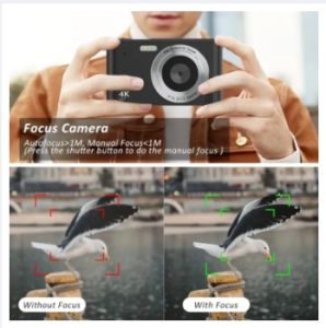 Portable 16X Digital Zoom Camera 4K HD Camera Selfie Photography Big Screen Instant Cameras for photography /vlogging