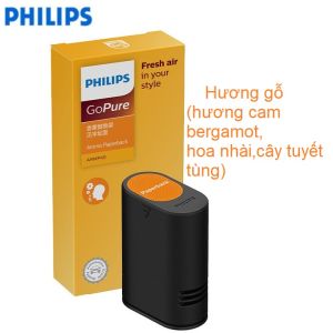 Máy khử mùi và lọc không khí trong ô tô dạng cốc nhãn hiệu Philips S7601 (GP7601 cảm biến chất lượng không khí 3 màu sử dụng bộ lọc SaniFilter Plus 130 đời mới