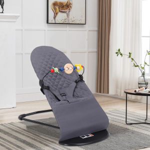 AnGku Baby Rocking Chair Foldable Baby Swing Chair for 0-12 Months Three-speed Height Adjustment Baby Bouncer with Toys2026