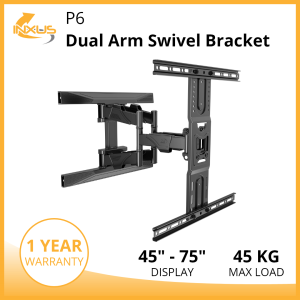 North Bayou NB Swivel TV Bracket P6 / 45" - 75" TV Wall Mount / Double Arm Full Motion Bracket / North Bayou NB / TUV & GS Certified / Universal VESA
