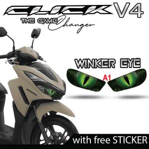 HONDA CLICK V4 WINKER EYE STICKER/TRANSPARENT/TRANSLUCENT VINYL LAMINATED MATERIAL/MACHINE CUT/REFLECTORIZE