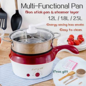 หม้อหุงข้าวไฟฟ้าขนาดเล็กกระทะทอดเซรามิกแบบไม่ติดกระทะหม้อหุงข้าวขนาดเล็กมัลติฟังก์ชั่นสําหรับบ้านหอพัก