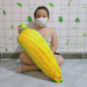 GỐI NẰM NGỦ HÌNH TRÁI BẮP GẤU BÔNG QUẢ NGÔ TRÁI BẮP SIZE LỚN CAO CẤP CHO BÉ ẢNH THẬT TỰ CHỤP