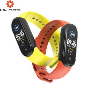 MIJOBS Dây Đeo Cho Xiaomi Mi Band 5/Mi Band 6/Mi Smart Band 6/Mi Smart Band 7 Dây Đeo Cổ Tay Thể Thao Chống Nước Dây Đeo Thay Thế Chính Hãng Cho Mi Band 5 Phụ Kiện Theo Dõi Sức Khỏe NFC Phiên Bản Toàn Cầu