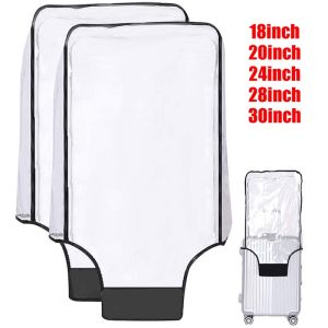 18" To 30" Thickened Transparent Luggage Protector Waterproof PVC Wear-resistant Rolling Dustproof Suitcase Cover Travel Accessories