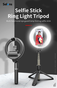 Selens Ring Light With Tripod 5inch 16cm Photography Lighting Selfie Stick Mobile Mini Tripod Phone Holder Live Beauty Fill Light Integrated Anchor Video Lighting Light