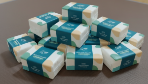 Royo Panda Facial Tissues (BUY 60 PACKS GET 1 PAIR SOCK + LED WATCH ) 115*175 mm 5 Layers 300 Sheets Soft Pastel Teal Green Everyday Use Gentle & Comfortable The soft-pack design makes it easy to place on tables desks or carry in a bag.Silky