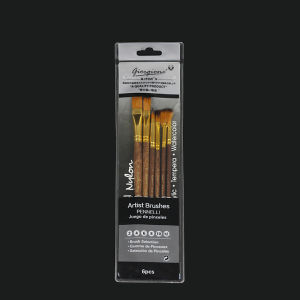 Radius K [5pcs] Giorgione Artist Brush Set in PVC Bag [Round/Flat/Angular/Filbert/Mix]