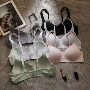Áo Bralette Áo bra Pastel áo lót ngực nữ sinh không gọng mút mỏng chất cotton cài sau