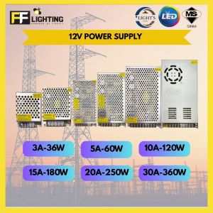 AC TO DC 12V POWER SUPPLY 3A/5A/8A/10A/13A/15A/16A/20A/25A/30A/33A/40A