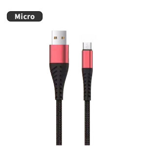 Kabel Pengisian Cepat 120W dengan Panjang 3.0A Kabel data Fast Charging USB Micro / USB Type C 1M Kabel Pengisi Daya untuk Samsung Xiaomi Vivo Oppo Huawei Quality Dikepang Kabel Data