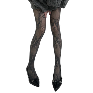 Phụ Nữ xuyên thấu Fishnet Lưới Pantyhose Vớ Thẩm Mỹ Thanh Lịch khoét rỗng Hoa Hoa Mẫu Ren Vớ Xà Cạp