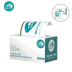 JASMEEN ถุงขยะพลาสติกพร้อมสายหูหิ้ว หูคละสี ถุงขยะแบบม้วน ถุงขยะ 45x50 ซม 1ม้วนมี15ถุง เหนียวทนทาน ป้องกันการรั่วไหล