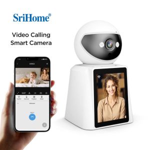 XIAOMI SriHome SH053 Video Calling Smart Camera CCTV with LCD Screen 1-Key Video Call Phone View Two-Way Voice Night Vision