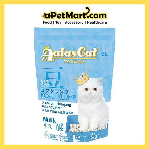 [4 Packs] Aatas Cat Kofu Klump Tofu Cat Litter 6L x 4 Packs (Milk