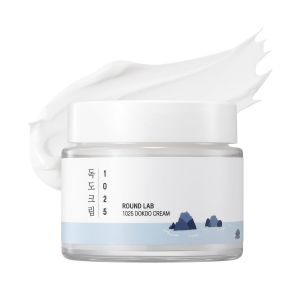 ROUND LAB 1025 Dokdo Cream 2.71 Fl Oz 48-Hour Deep Hydrating Face Moisturizer for Acne-Prone Redness and Sensitive Skin with Ceramide Skin Barrier Repair Face Cream No Fragrance Korean Skin Care 48-Hour Deep Hydrating Face Moisturizer For Acne-P
