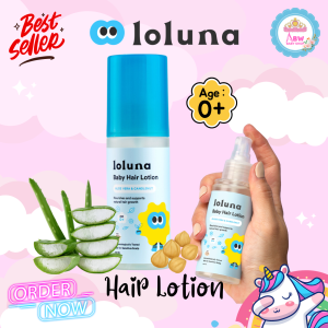 Loluna Hair Lotion Spray 100ml With Aloe Vera And Candlenut - Losion Rambut Bayi dan Anak