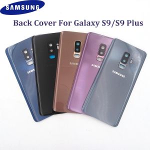 ต้นฉบับSAMSUNG Galaxy S9 G960 S9 บวกG965 กลับฝาครอบกระจกประตูด้านหลังที่อยู่อาศัยกรณีกลับฝาครอบแก้วชิ้นส่วน