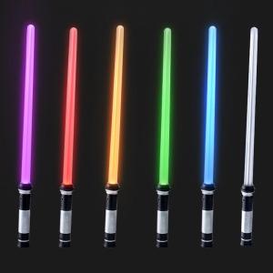 Double-Sided Light-Up Saber 2-Pack: 2-in-1 LED Laser Sword with Sound FX & Motion Sensitivity Perfect for Christmas Costumes Cosplay Games and Kids of All Ages - Ideal for Metroid & Warrior Themes