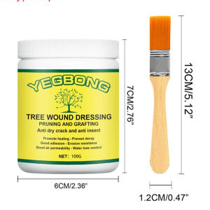 100g Tree Wound Dressing Plant Pruning Grafting Sealer Bonsai Cut Wound Healing Paste With Brush
